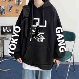 Anime Manga Tokyo Revengers Cosplay Hoodies Men Tokyo Gang Manjiro Sano Mikey Sweatshirts Street Cozy Tops Pullovers Plus Size Y211122