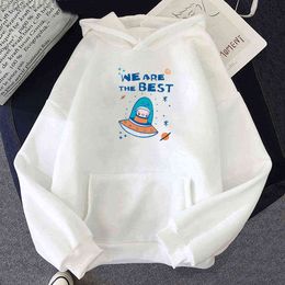 We Are The Best Letter Printing Sweatshirt Women Kawaii Clothing Aesthetic Korean Style Cute Streetwear Student Colors 12 Hoodie Y0820