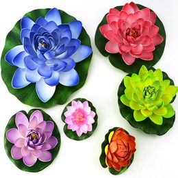 10-30 CM Dia Artificial Silk Flower Floating Water Pool Lotus For Gar Home Wedding Decoration Supplies