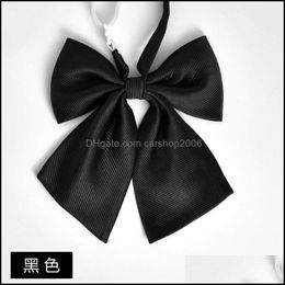 Neck Fashion Aessoriesneck Ties Student Bow Tie Solid Colour Collar Flower Tie1 Drop Delivery 2021 Wpaoc