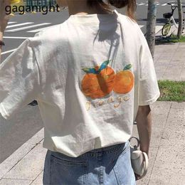 Women Short Sleeve Basic Cotton T Shirt Casual O-neck Harajuku Summer Tops Tee Girls Korean Print Hipster White Tshirt 210601