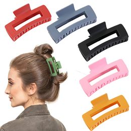 Thick Hair Rectangle Claw Jumbo Claw Clips Strong Hold Matte Hair Claw Bannana Clips Fashion Hair Accessories For Women Girls