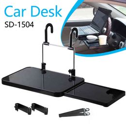 Car Steering Food Tray Desk Table Mount Holder Laptop Wheel Seat Back w/ Drawer for Caring Personal Cars Accessories