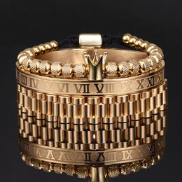 Men bracelets Imperial Crown King Mens Bracelet Gold for Luxury Charm Fashion Cuff Bangle Birthday Jewellery