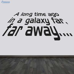 A Long Time Ago In A Galaxy Far Creative Home Decor Vinyl Wall Sticker Room Bedroom Decoration Removable Mural S-19 210705