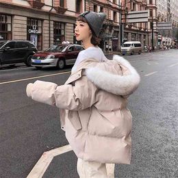 Cotton-padded Clothe's Mid-length Winter Thick Ins Bread Loose Padded Jacket Coats 210913