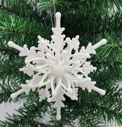 NEW12cm Christmas Decoration Snowflake White Christmas Tree Ornaments 3D Fake Snowflakes Home Store Window Decoratiive LLD11197