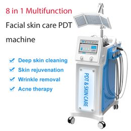 8 in 1 bio RF hydro microdermabrasion water hydra dermabrasion spa facial skin pore cleaning machine promote skin cell renewal