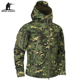 Mege Brand Clothing Autumn Men's Military Camouflage Fleece Jacket Army Tactical Clothing Multicam Male Camouflage Windbreakers 210927