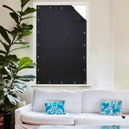 1pc Adjustable Blackout Blinds Curtain Portable Adjustable Shades With Suction Cups Baby Nursery Bedroom Temporary Window Cover 211203