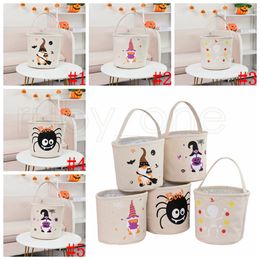 Halloween Candy Tote Bag Pumpkin Sugar Bucket Children's Hand Basket Decorative Items 24*23cm Party Supplies 6styles RRA4347