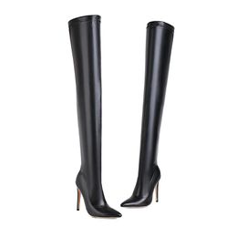 Boots 2021 Fashion Black Thigh Sexy High Heels Knee Women's Autumn And Winter Shoes