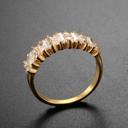 ZMFashion Luxury Fashion Luxury Cubic Zirconia Wedding Rings For Women Square Stone Party Jewellery X0715