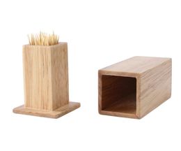 Wholesale Home Decor Portable Bamboo Toothpick Holder box Pocket Toothpicks Dispenser Tooth Picks Container Hotel,Restaurant, Kitchen and Party