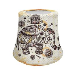 Lamp Covers & Shades Cute Tonga Art Animal Print Family Light Cover For Kids House Interior Decor Bedside Shade With Metal Frame Fit Bedroom