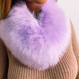 Christmas Gifts Winter Women's Faux Fur Cape Scarf Winter Warm Fur Collar Chic Accessories Shawl Winter Gifts Faux Fox Fur Scarf H0923