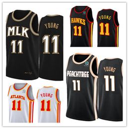 Trae 11 Young Basketball Jerseys De'andre 12 Hunter 4 Webb Jersey S-XXL Black