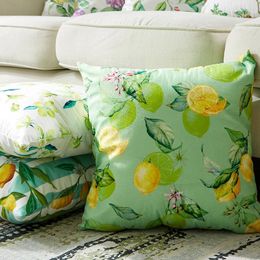 Cushion/Decorative Pillow Cross-border Pillowcase Idyllic Print Plant Cushion Set Printing Manufacturers A Hair Hug