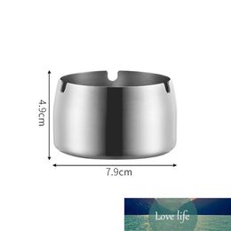 Stainless Steel Frosted Ashtray Round Durable Protable Ash Tray Coverless Desktop Tobacco Bowl Home Drop-resistant Ash Holder