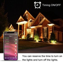 15W Floodlight LED Outdoor Light 360 APP Control IP66 Garden Waterproof Color Changing Spotlight