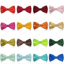 10*5cm Kids Girl Solid Color Double Layer Bow Ties Children Bowknot Bowtie Pet Fashion Accessories Party Club Decor