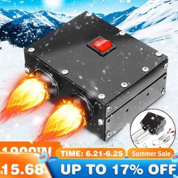 2 In 1 12V/24V 1000W Auto Portable Car Heater Mute Fast Heating Cooling Fan Windscreen Defrosts Defogger