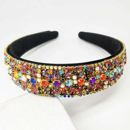 Full Diamonds Colorloful Rainbow Hairband Women Fancy X0722