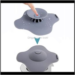 Drains Faucets, Showers As Home & Garden Drop Delivery 2021 Bathroom Rubber Circle Sile Sink Strainer Philtre Floor Drain Hair Kitchen Basin S