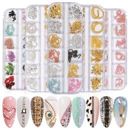 Nail Art Decorations Mixed Style Charms Stars Moon Metallic Rivet Metal Chain Jewellery Manicure Decor