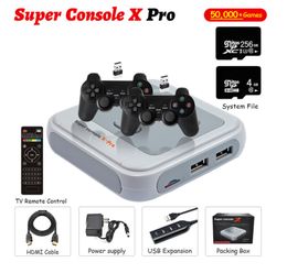 Super Console X Pro Video Game Consoles For PS1/N64/PSP Support Wifi 4K HD TV Out Retro Games Player 256G With 50000+ Home Family Kids Gaming Box Gifts