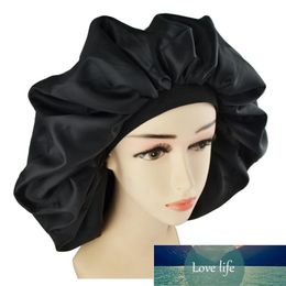 High Quality Super Giant Sleep Cap Waterproof Shower Cap Female Hair Care Protect Hair Large Satin Silk Bonnet Sleep Cap Luxurio