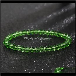 Handmade Charm Bead Bracelets For Women Girls Austria Crystal Stretch Bracelet Wedding Party Jewelry Fashion Drop Delivery 2021 A5Quz
