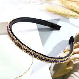 Women Chain Rhinestone Hair Hoop Headdress Girls Luxurious Fashion Bezel Headbands Hair Band New Hair Accessories