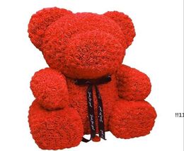 new New Valentine's Day Gift PE Rose Bear Toys Stuffed Full Of Love 25CM Romantic Teddy Bears Doll Cute GirlFriend Children Present EWC