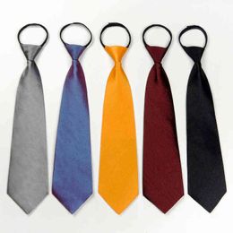 black zipper tie Canada - Easy.h Zipper Tie 35cm 8cm Lazy Short Men Suit Business Wide Tie Black Red Necktie Neckcloth Neckwear Performance Party Gravata G220312