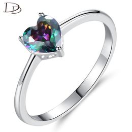 Wedding Rings DODO Fashion Heart Shaped Chain Small Colourful Cubic Zirconia Engagement For Women Jewellery Femme R416