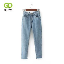 GOPLU Jeans Boyfriends High Waist Mom Streetwear Denim Harem Pants Tassel Fringe Femme Grande Taille 210629