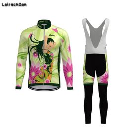Racing Sets SPTGRVO Ropa De Ciclismo Para Mujer Manga Larga Cycling Set Spring/Summer Fashion Girl Bike Uniform MTB Bicycle Jersey Kit Men