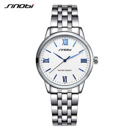 Sinobi Brand Couple Watches Man Women Luxury Watch Stainless Steel Waterproof Clock Relogio Masculino Lover's Gift Drop Shipping Q0524