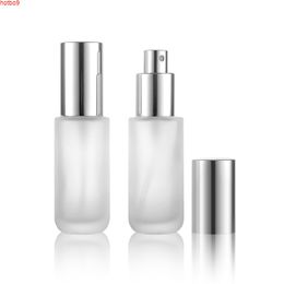 30ML 15PCS New Glass Perfume Spray Bottle Cylindrical Silver Aluminized Sprinkler Fog Hot Salegoods