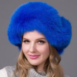 Berets Fashion Keep Warm Multi Colour Selection Unisex Real Fur Straw Hat Raccoon Dog Mao Lei Feng Ear Cap Winter