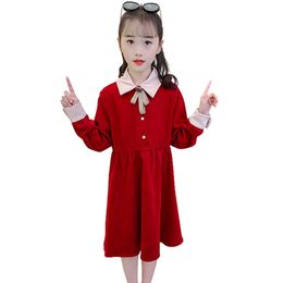 Dress For Girls est Dresses Patchwork Children Casual Style Costume Spring Autumn 210528