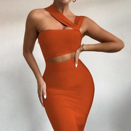 Bodycon Dress Women Party New Arrivals One Shoulder Celebrity Evening Club 210422