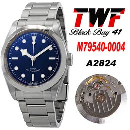 TWF 41mm 79540 A2824 Automatic Mens Watch Blue Dial Stainless Steel Bracelet 9 Styles Super Edition 2022 New Watches Puretime C3