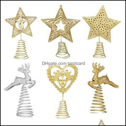 Christmas Decorations Festive & Party Supplies Home Garden Trees Topper Iron Star For Xmas Tree Ornaments Top Navidad Noel Kerst Natal S Yea