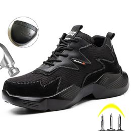 Men Boots Safety Shoes Men Winter Shoes Steel Toe Cap Work Boots Lightweight Sport Work Sneakers Male Security Shoes Footwear