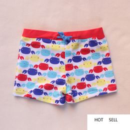 New 2021 Boys Swimming Trunks 3-12Years Children's Swimwear Kids Swimsuit Crab print Baby Boys Swimwear Swim Trunks-SW515