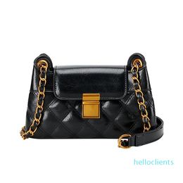 Evening Bags Western Style Female Bag 2021 Spring Korean Version Of Lingge Chain Embroidery Thread Fashion One-shoulder Messenger