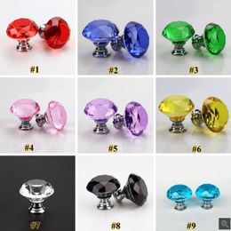 Other Jewelry Findings & Components Knob Screw Fashion 30Mm Diamond Crystal Glass Door Knobs Der Cabinet Furniture Handle Accessories Drop D