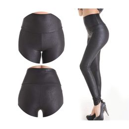 Sale Fashion Serpentine Sexy Leggings Womens Leggins Stretch High Waist quality Faux Leather Pants Plus Size YAK0010 211215